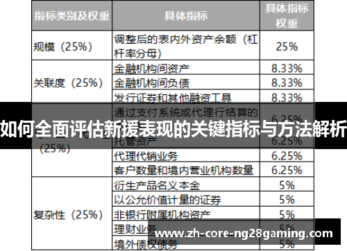 如何全面评估新援表现的关键指标与方法解析